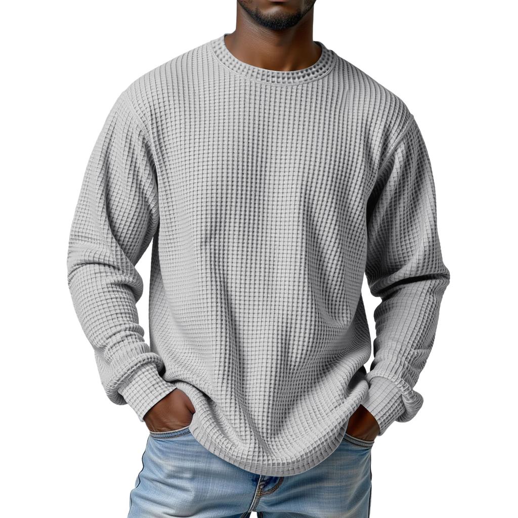 Men's Knit Casual Collar Pullover - Long Sleeve Daily Wear