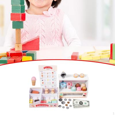 Wooden Ice Cream Toys Wood Toy for Preschool 3 4 5 6 7 8 Year Old