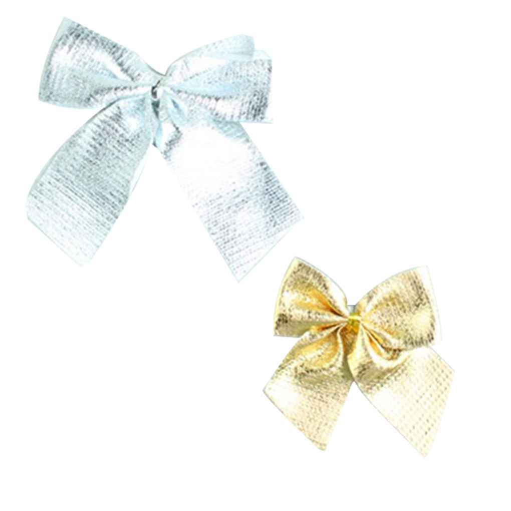 24pcs Christmas Tree Bowknot Xmas Tree Wedding Party Decoration Bows DIY Gift