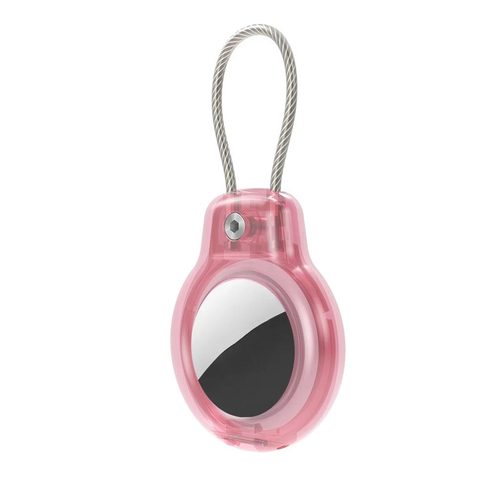 New Compatible with Apple AirTag Secure Holder with Cable Air Tag Lock Case Keychain Key Ring Key Chain Luggage tag for Keys
