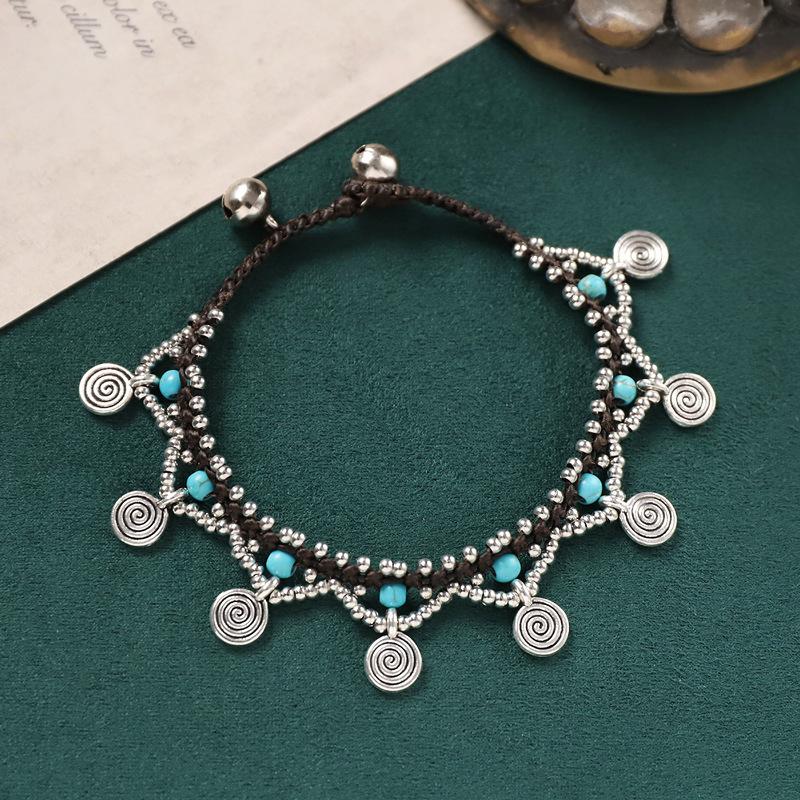 Bohemian ethnic style beaded woven bracelet, vintage bracelet, Chinese style bracelet for women