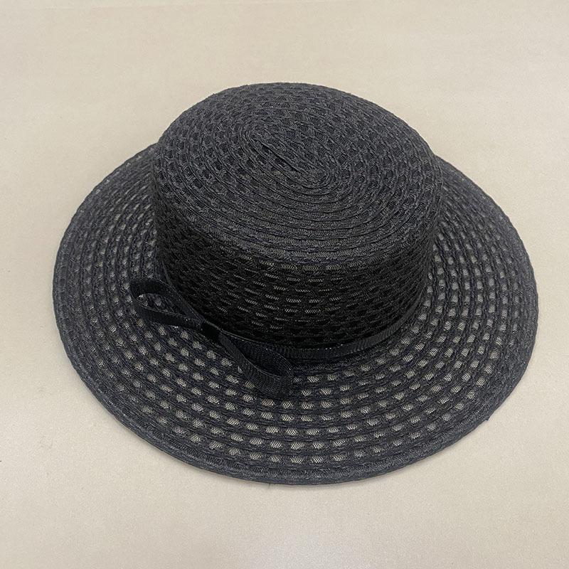 

Delle S New Mesh Flat-Top Hat Women S Fashion Versatile Cross-Border Hot-Selling Sunshade Top Hat Summer Versatile And Light M（56-58cm） чорний