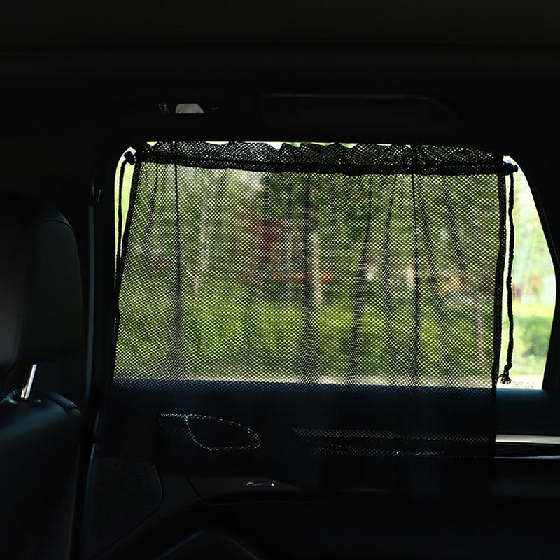 1pc Universal Car Window Sun Visor Car Windshield Mesh Sunshade Car Anti-UV Shade Curtain Black Auto Exterior Accessories