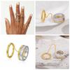 Double Layer Tassel Link Ring Gold Plated Stackable Finger Ring Elegant Chain Ring  Women Girls