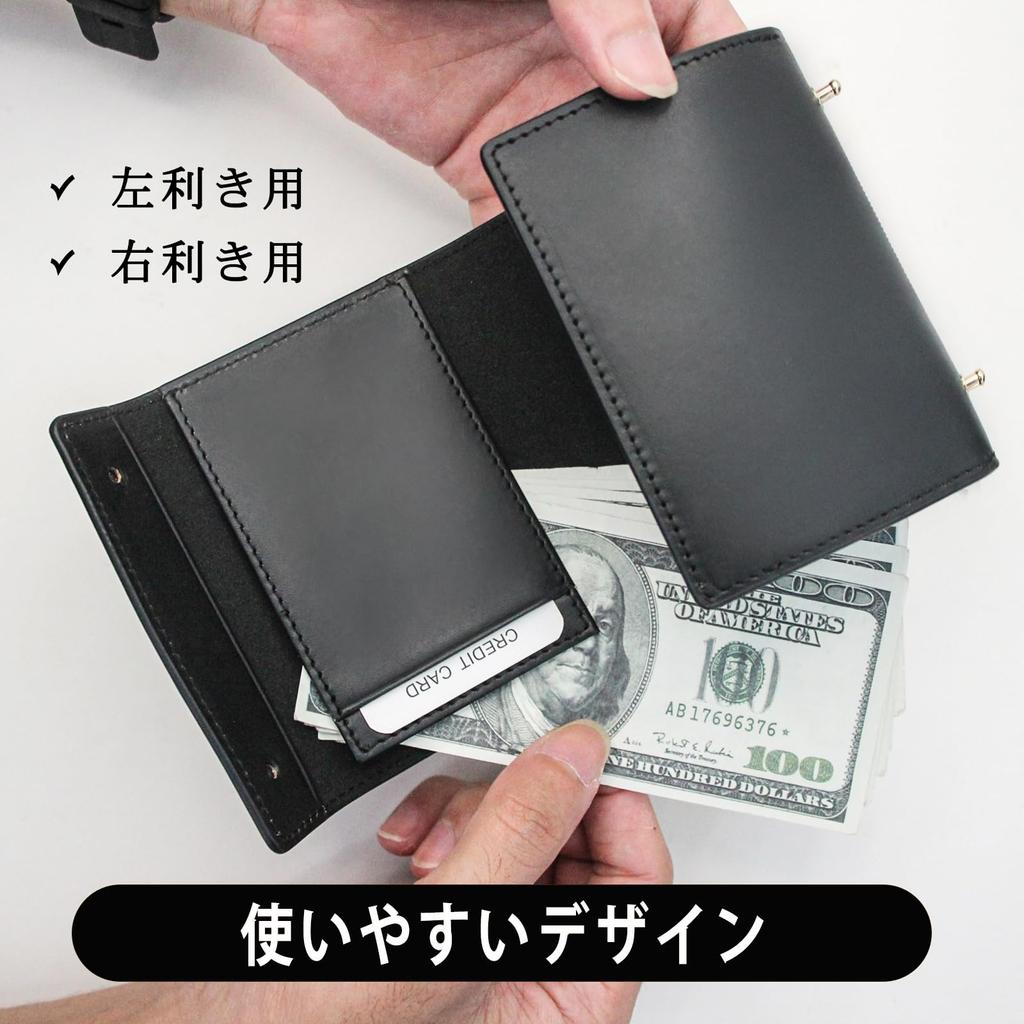 boshiho Bifold Wallet Tochigi Leather Coin Purse Card Holder Bifold Compact Wallet Box Coin Purse Bill Holder Large Capacity Small Wallet Left Handed