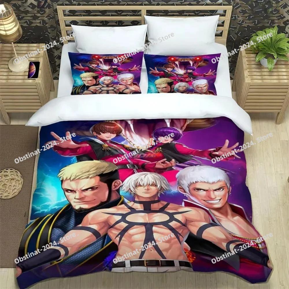 KOF Game Cartoons 3D Bedding Set Printed Duvet Cover Sheet Pillowcase Soft Quilt Cover Full Queen King Size Luxury Birthday Gift