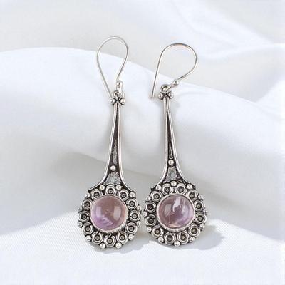 Raro Ametrino Pietra Preziosa Gioielli in Argento Sterling 925 Orecchini Pendenti Fatti a Mano 2,52" EE-77-29