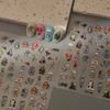 1PCS Anime One Piece Naruto Nail Stickers Nail Art Accessories Cartoon Luffy Uzumaki Naruto 5D Stickers Nail Parts