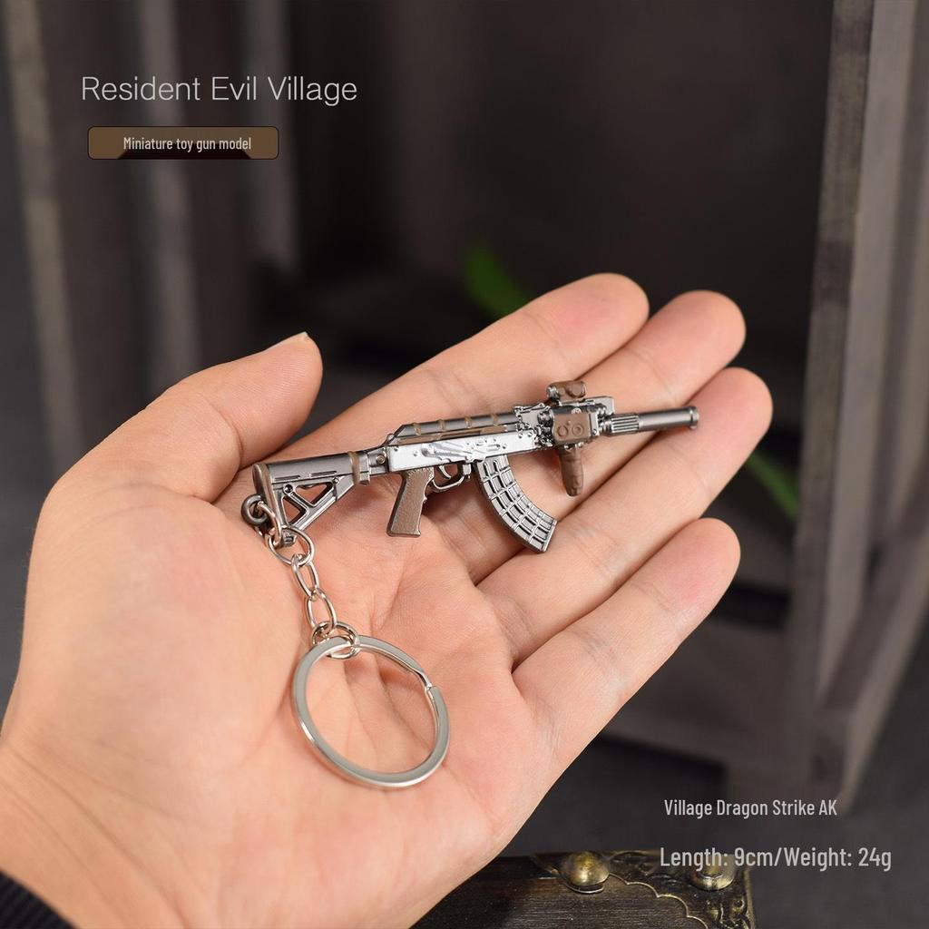 Resident Evil 8 Pendant - Dragon's Breath Rifle Model Keychain