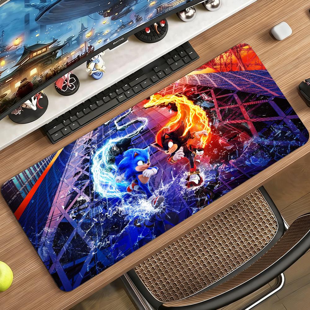 Game S-Sonic-S the H-hedgehog-S Mouse Pad Non-slip Rubber Gamer Balance Computer Mat Decoracion Deskmat Laptop Office Large