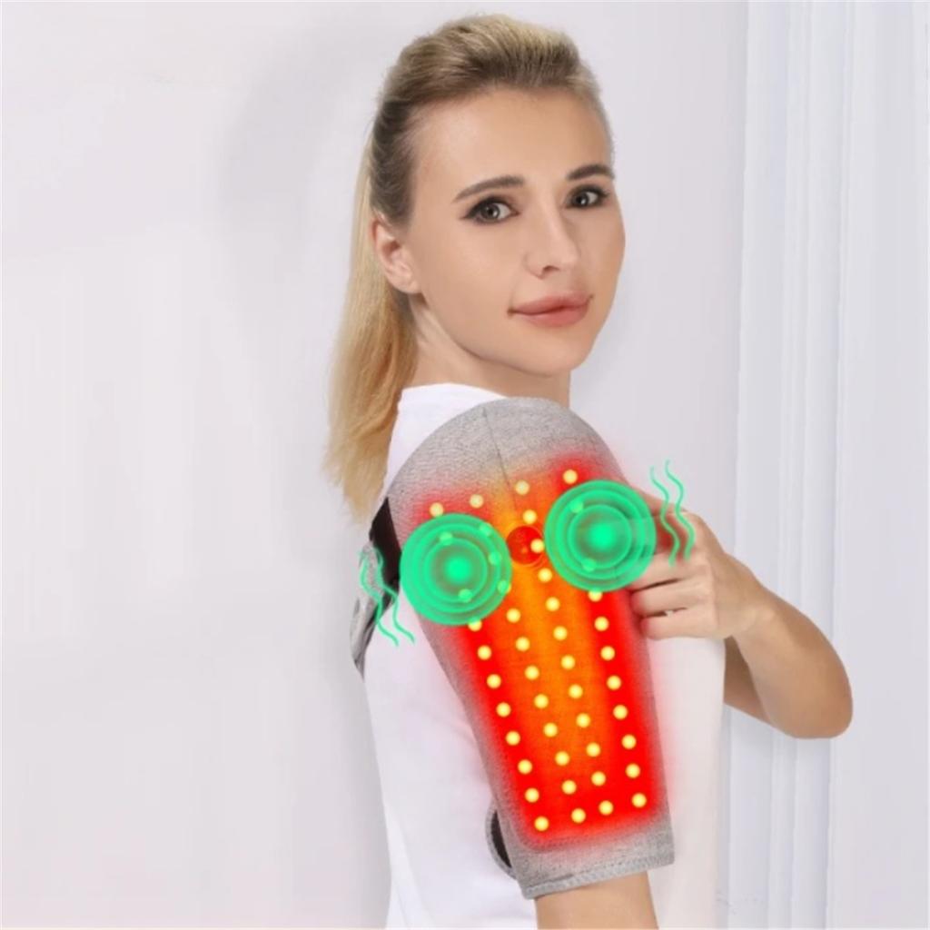Red Light Heating Massage Shoulder Guard Shoulder Massage Support Belt Strap for Joint Brace Care Muscle Relaxation