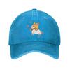 Corgi Butt Pink Paw Print Baseball Cap Unisex Cotton Adjustable Casual Streetwear Outdoor Hat