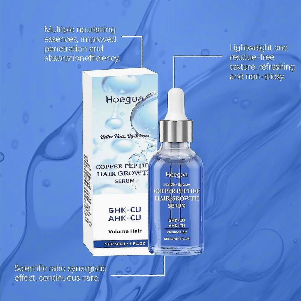 1-5x 10% GHK-CU 5% AHK-CU Kupferpeptid-Serum Kraftvolle Haarausfallbehandlung, Reduziert Ausdünnung & Verdickt das Haar fiuling