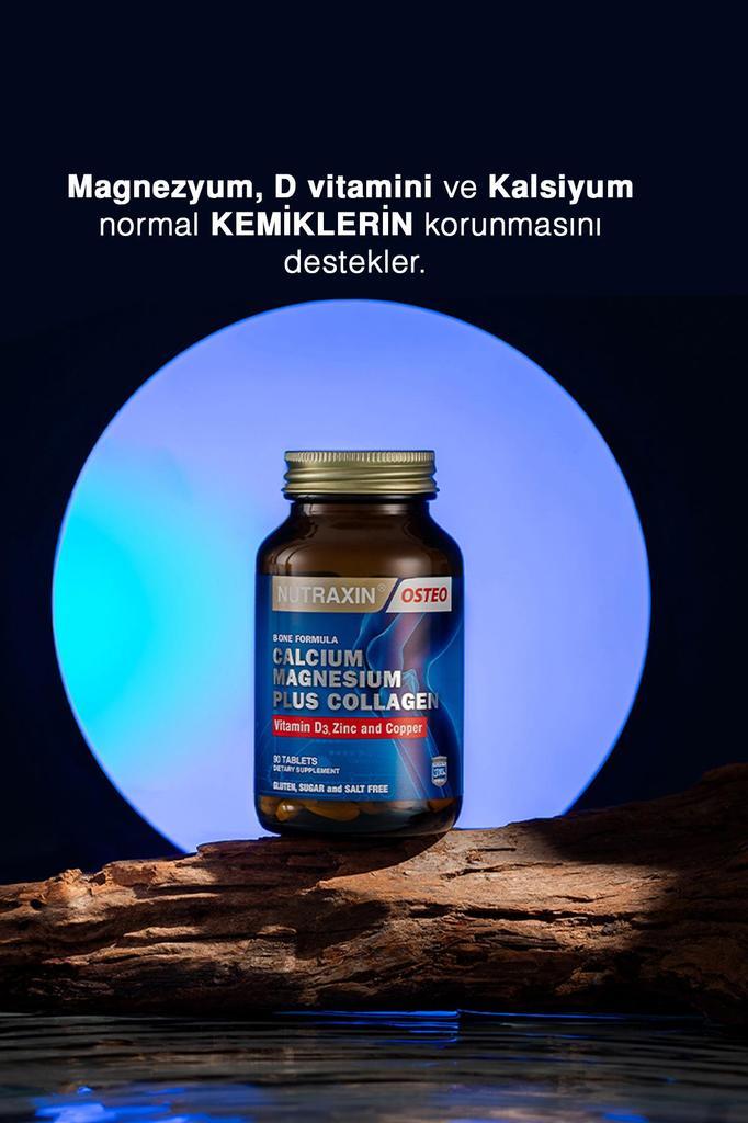 Nutraxin B One Formula 90 Compresse - Calcio, Magnesio, Collagene Idrolizzato, Vitamina D, Zinco, Rame
