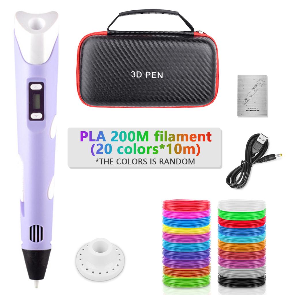 3D Printing Pen New 3D Pen with PLA Filament for Children Kids Creative DIY Pens Child's Birthday Gift Christmas