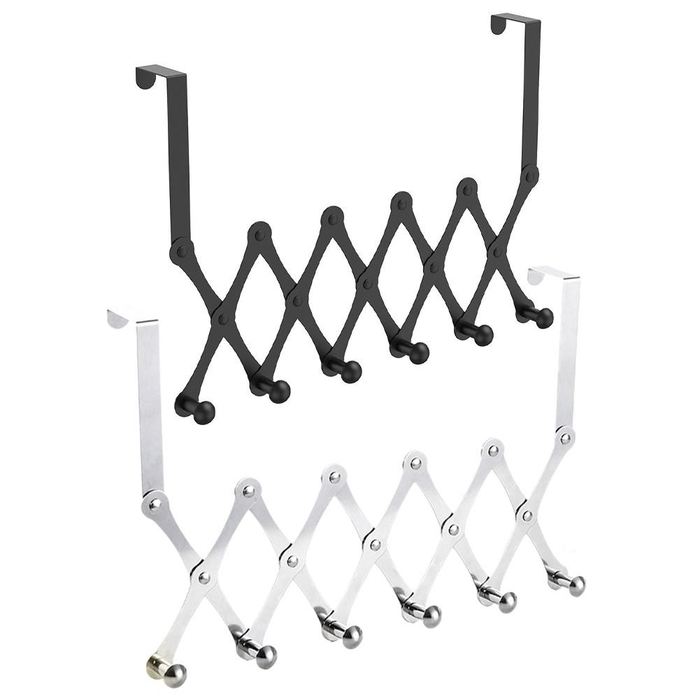 1 buc cârlig ușă reglabil negru pentru agățat prosoape