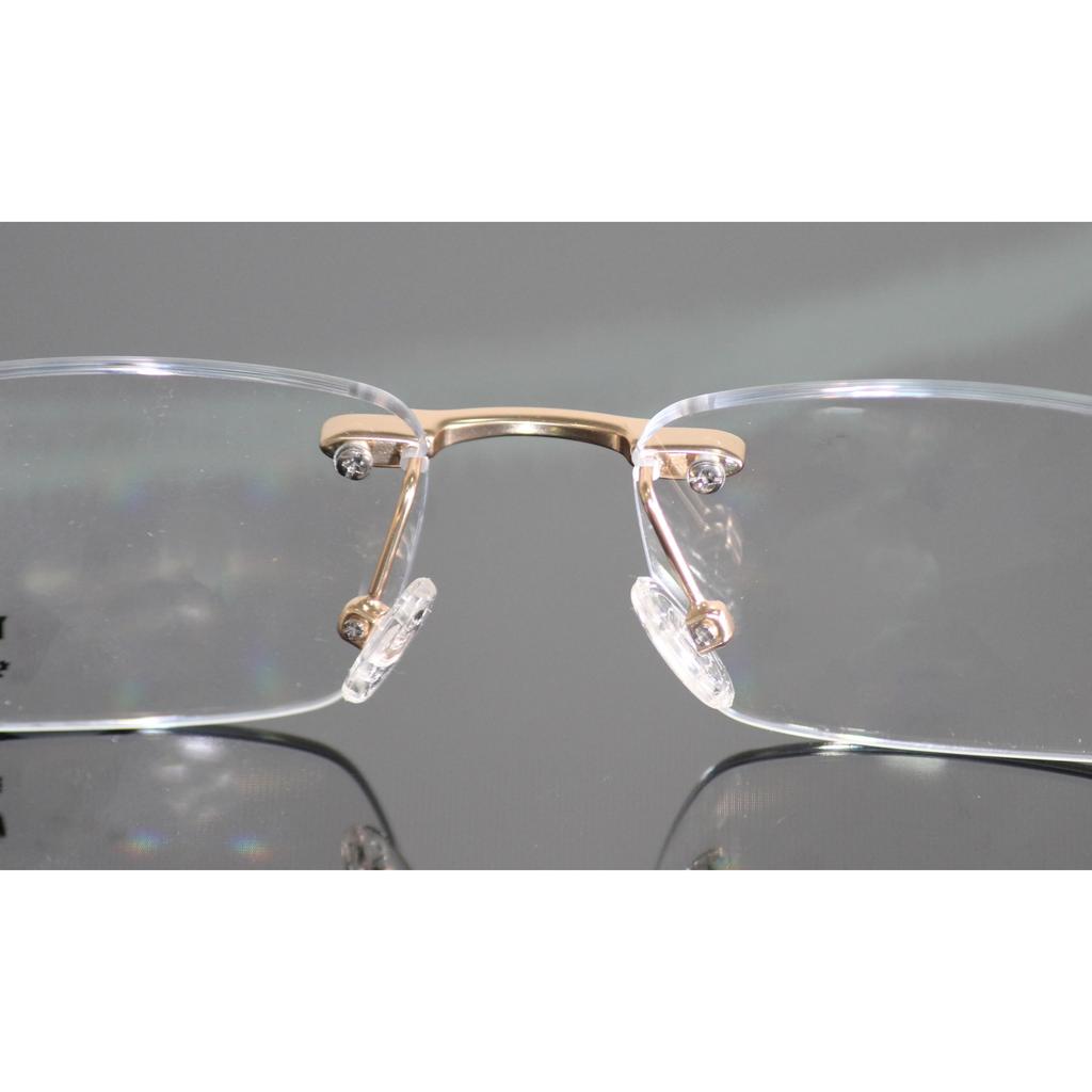 RSINC Rimless Frame/Eyeglass/Spectacle, Optical, Prescription, For Men And Women, Gold White BR-1| 003113 53-18-135 N1 OA - Gold White 003113