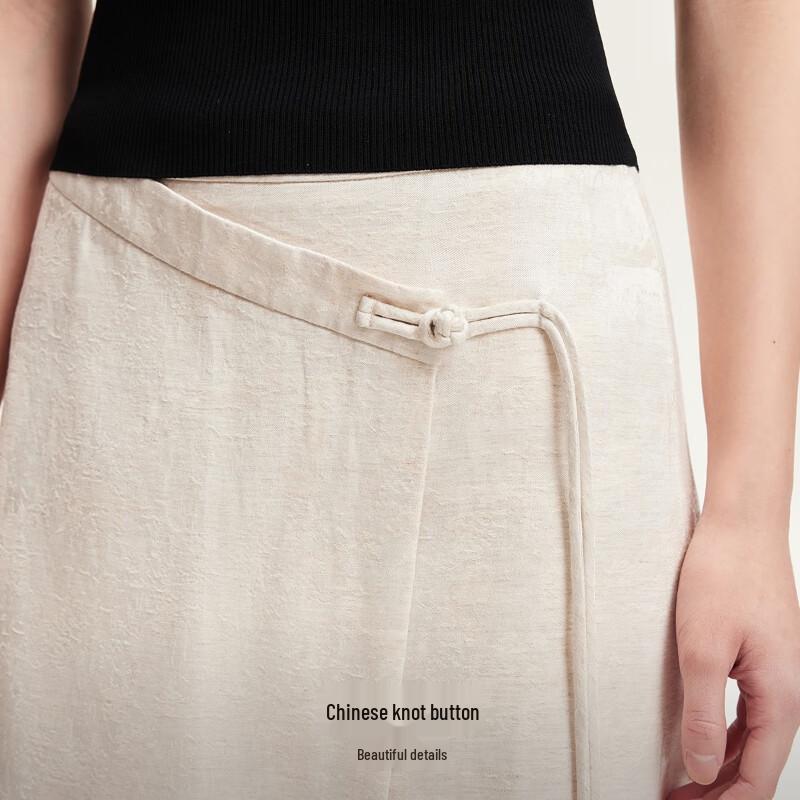Vero Moda Chinese Button Glossy Midi Skirt