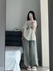 High-Waist Retro Drape Jeans for Women - Petite Loose Straight Wide-Leg Pants, Perfect for Spring & Autumn.