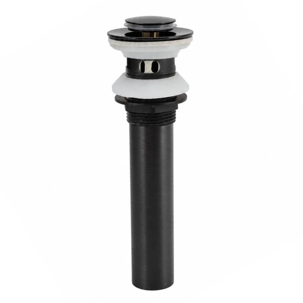 Push Bounce Drain Stopper Matte Black Finish Rust-Resistant Sink Drain Stopper Stainless Steel Kitchen Sink Drain For Lavatory