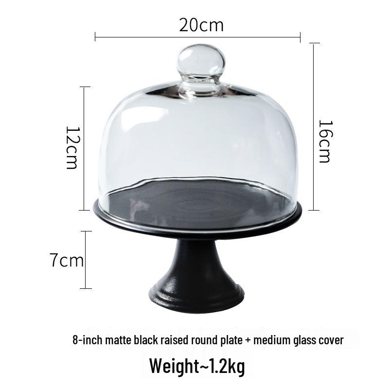 Ceramic High-Footed Afternoon Tea Dessert Stand and Tray