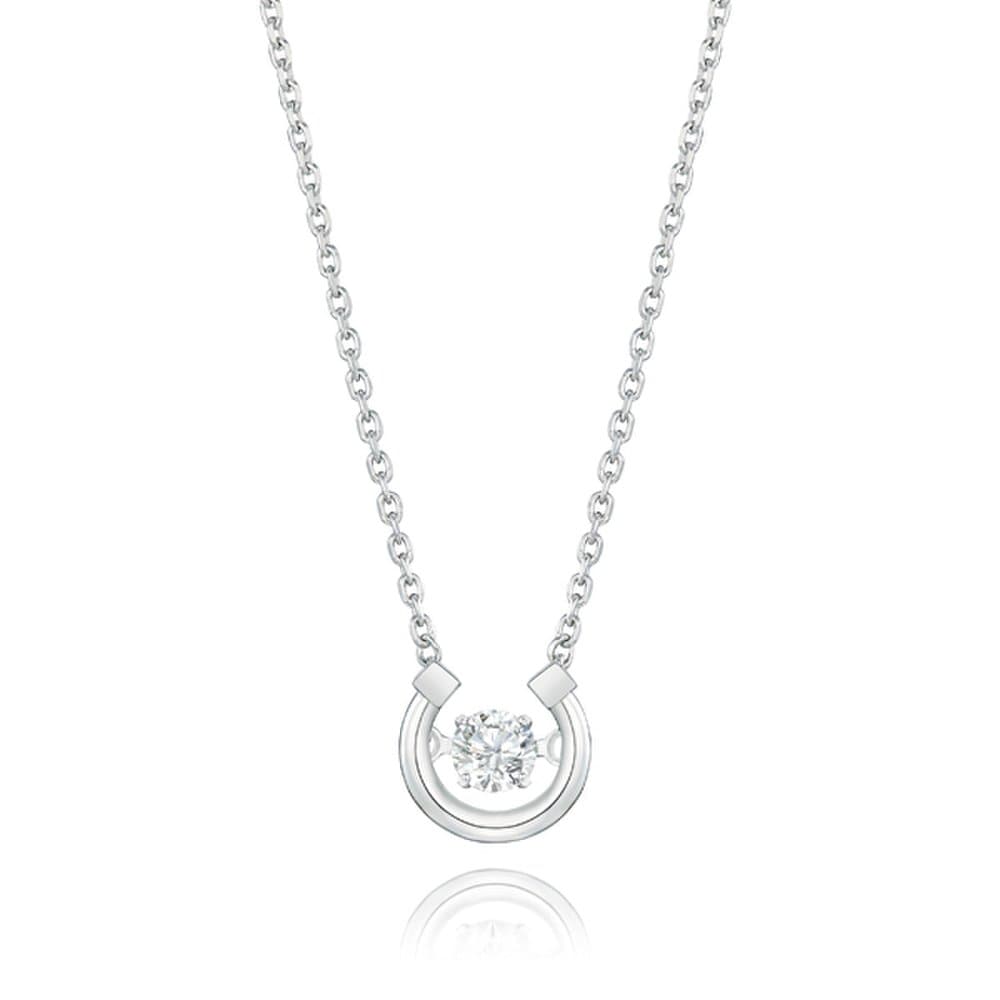 [Stonehenge]] Lucky You Dancing Stone Stella Silver Necklace N0135
