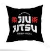BJJ Brazilian Jiu Jitsu Pillow Case Anti-dustmite Pillowcase Invisible zipper silky short plush Sofa cushion cover