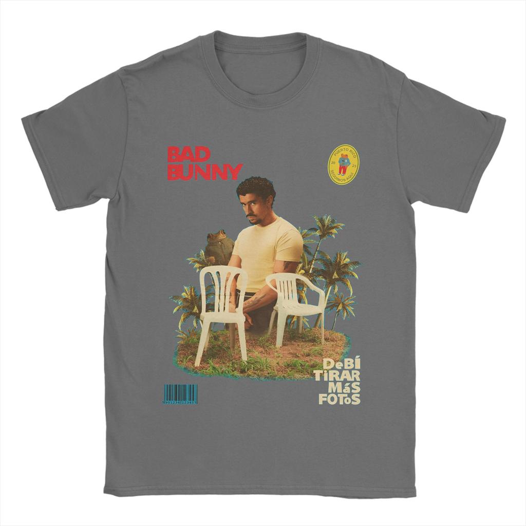 Summer DTMF Debi Tirar Mas Fotos BAD BUNNY Hip Hop TShirts Cotton Tshirt for Adult YK Classic Printed Short Sleeve Tops