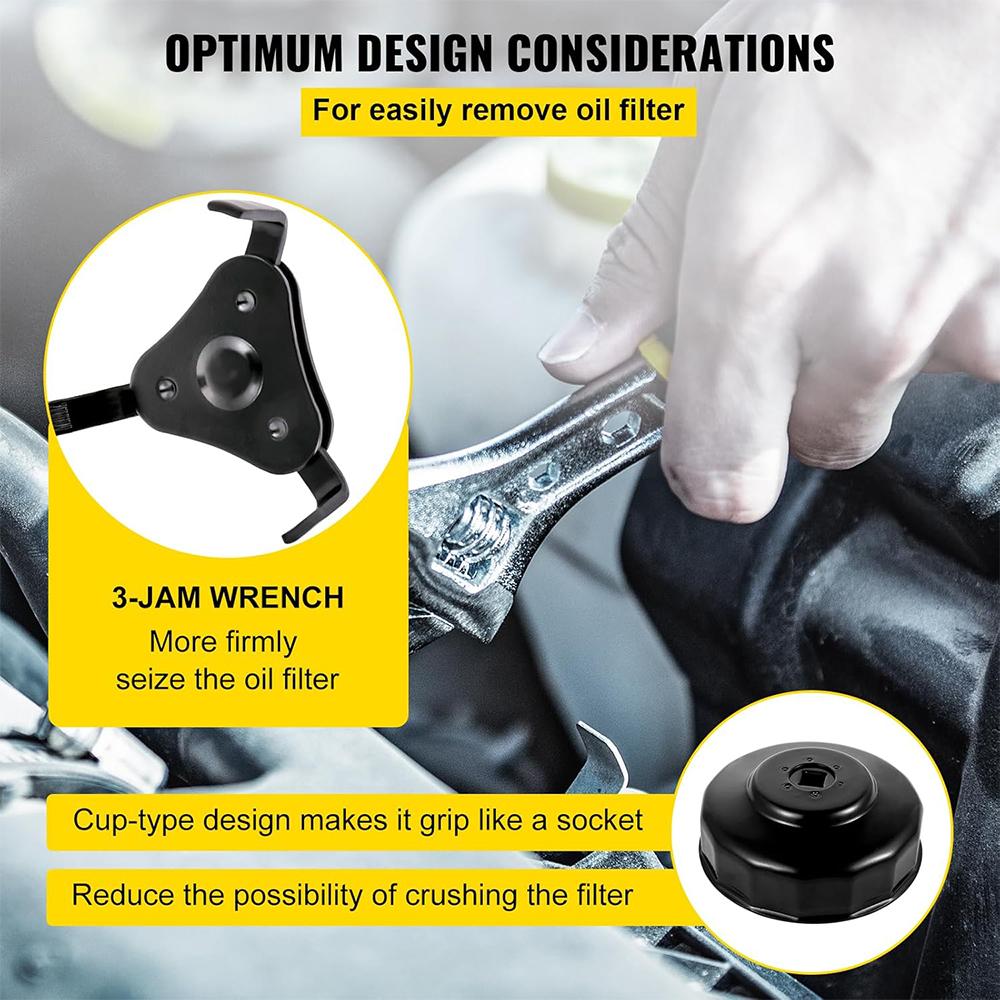 30pcs Cup Type Oil Filter Wrench Removal Tool Set Cup Socket Tool Kit For Wide Range of Vehicles & Robust Steel Material
