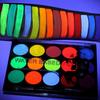 Water Based Face Body Painting Kit 15 Color Eyeshadow Palette Glow In The Dark Quick Dry High Pigmented Body Face Makeup Pallet