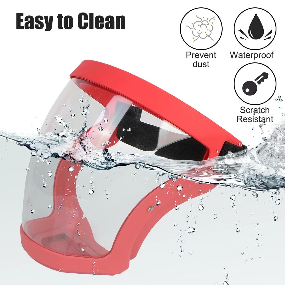 Mască de protecție pentru față, transparentă, pentru cap, ochi, protecție, ochelari, ecran, viziere, praf, vânt, anti-aburire, ustensile de bucătărie