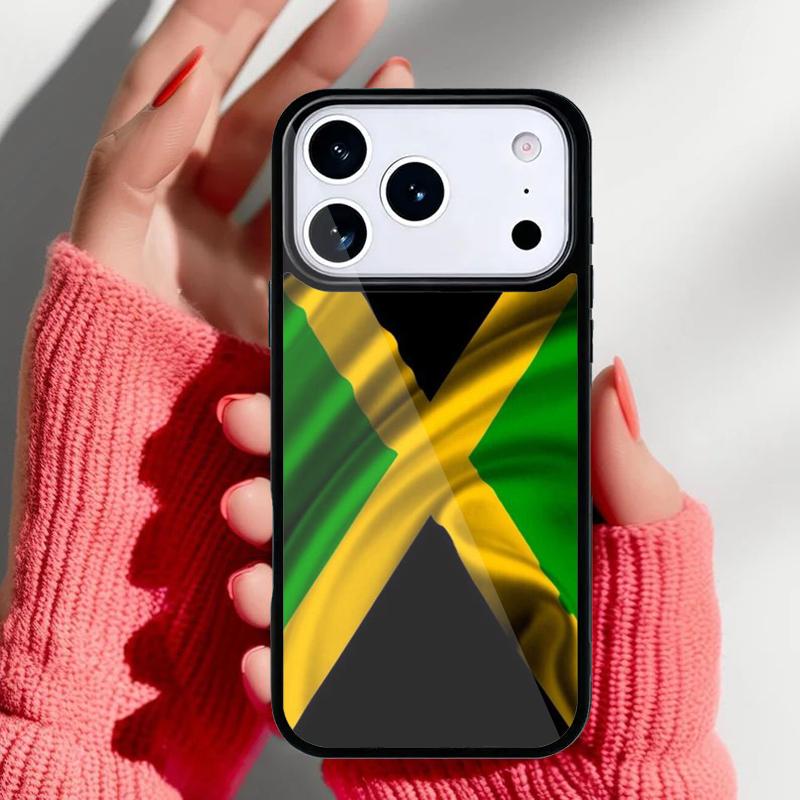 Jamaican Flag Phone Case for iPhone 17 16 15 14 13 Pro Max Back Cover for 12 11 Pro Coque