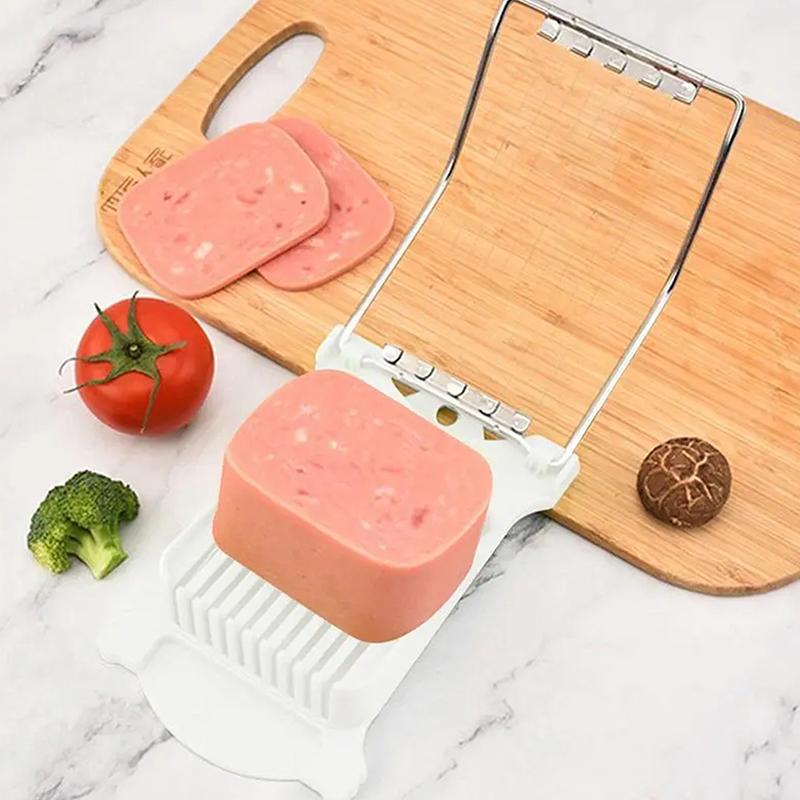 Luncheon Meat Slicer 304 Reinforced Stainless Steel Boiled Egg Fruit Soft Cheese Slicer Spam Cutter Canned Meat Slicer