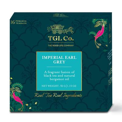 Black Tea Earl Gray Imperial (16 Pack, 2 G), Imperial Earl Gray Black Tea, TGL Co.