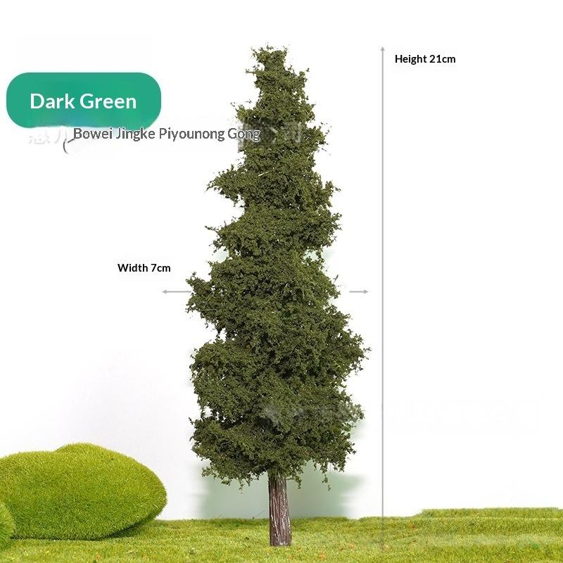 Model Pine Tree Set - 14cm/21cm Artificial Trees for Diorama, Railroad Layout & Architectural Models