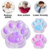 3Pcs Mini Cat Paw Squeeze Toy Stress Relief Kitten Paw Pinch Sensory Toy
