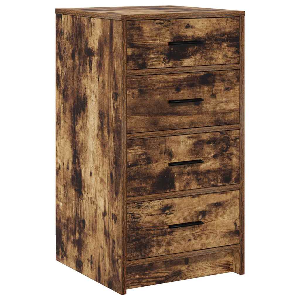 Makeup Table with Mirror Lighting (3 pcs) Brown Particleboard