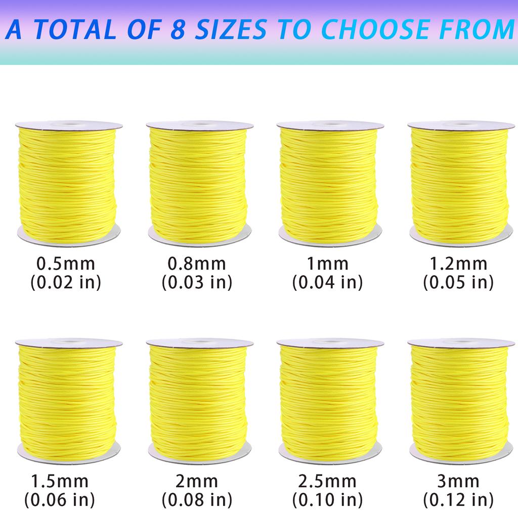 0,5mm-3mm Wachsfaden mehrfarbige Halskettenseil Wachsseil handgefertigt DIY Armband Materialseil