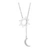 Sun And Moon Necklace for Women Plated Y Necklace Stainless Steel Hypoallergenic