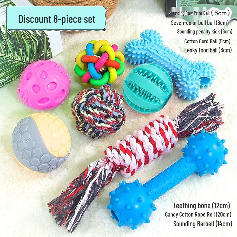 8-Piece Deer Dog Toy Set