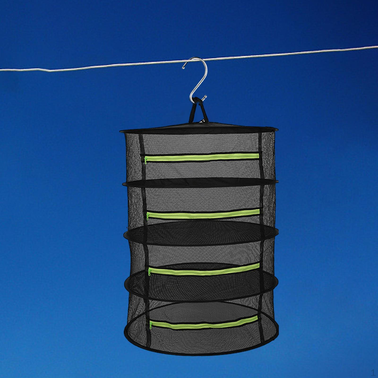 

Складная сушилка для трав с застежкой-молнией и сумкой для хранения — эффективная сетчатая сушилка для свежих продуктов Four Layer