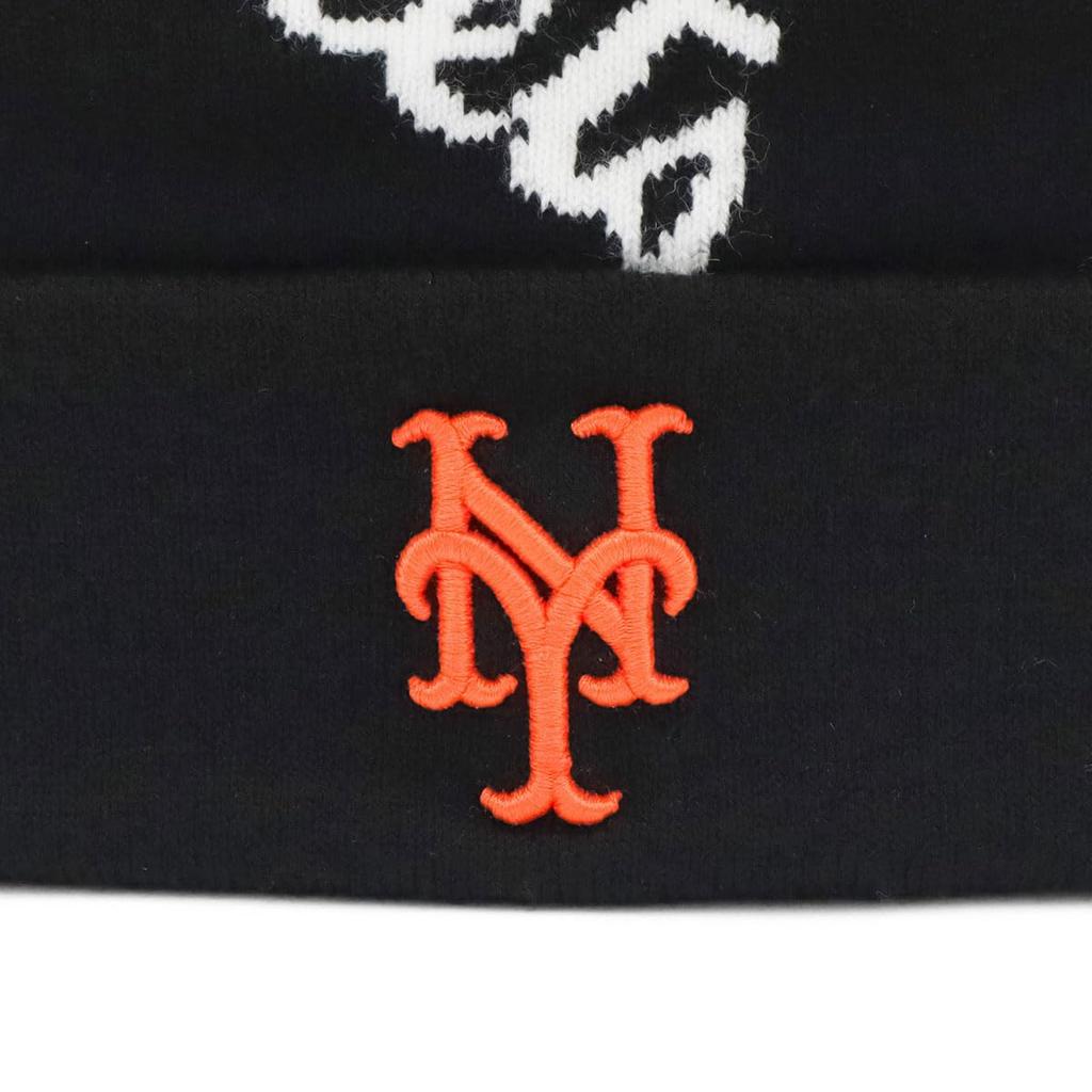 New Era New Era Knit Hat Cuff Knit MLB Allover NYM Black FREE BASIC CUFF KNIT MLB AO NEYMET 243