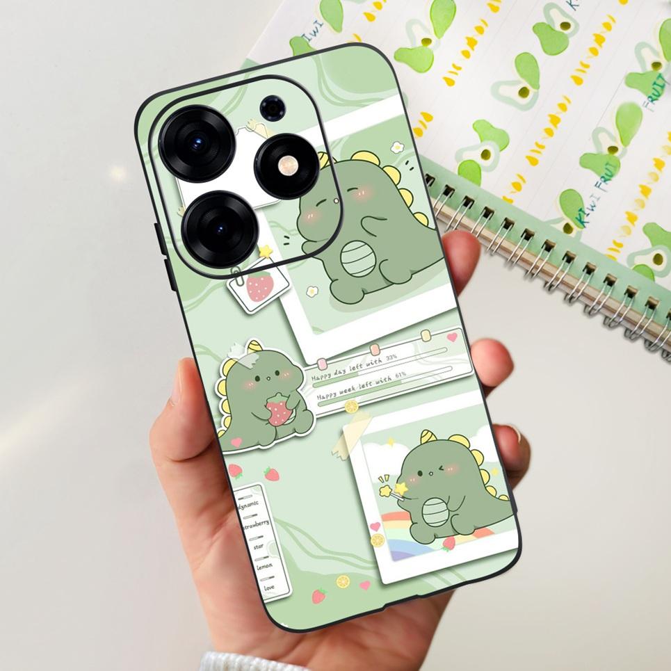 For Tecno Spark 10 Pro Spark 10C Case  Spark 9 Pro Spark 8c spark 7 Back Cover Bumper Clear Soft TPU Silicone Cute Cat Cartoon