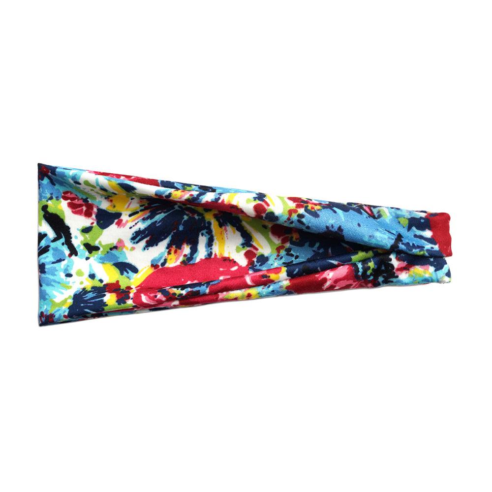 Damen Sportstirnband Yoga Stirnband Schweißabsorbierendes Band Antitranspirant Breite Kante Bedrucktes Kopftuch Haarschmuck