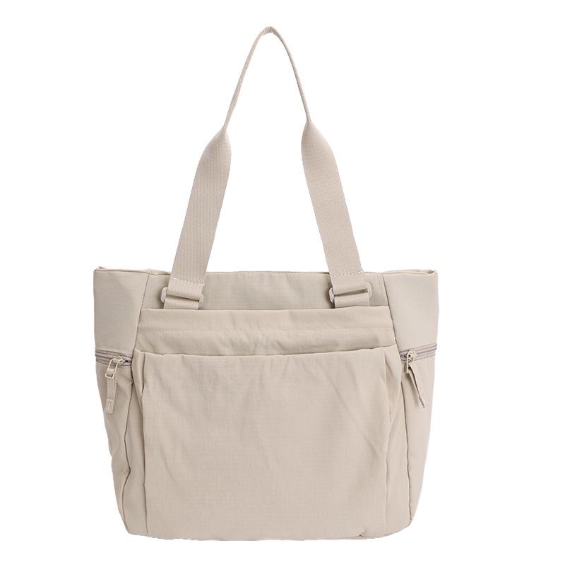 

Женская сумка большой вместимости, нейлоновая сумка, легкая сумка через плечо, портативная сумка кроссбоди бежевый