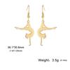 Cazador Stainless Steel Gymnast Yoga Drop Earrings Gold Color Jewelry Earrings for Women 2026 Trending Birthday Mother Day Gift