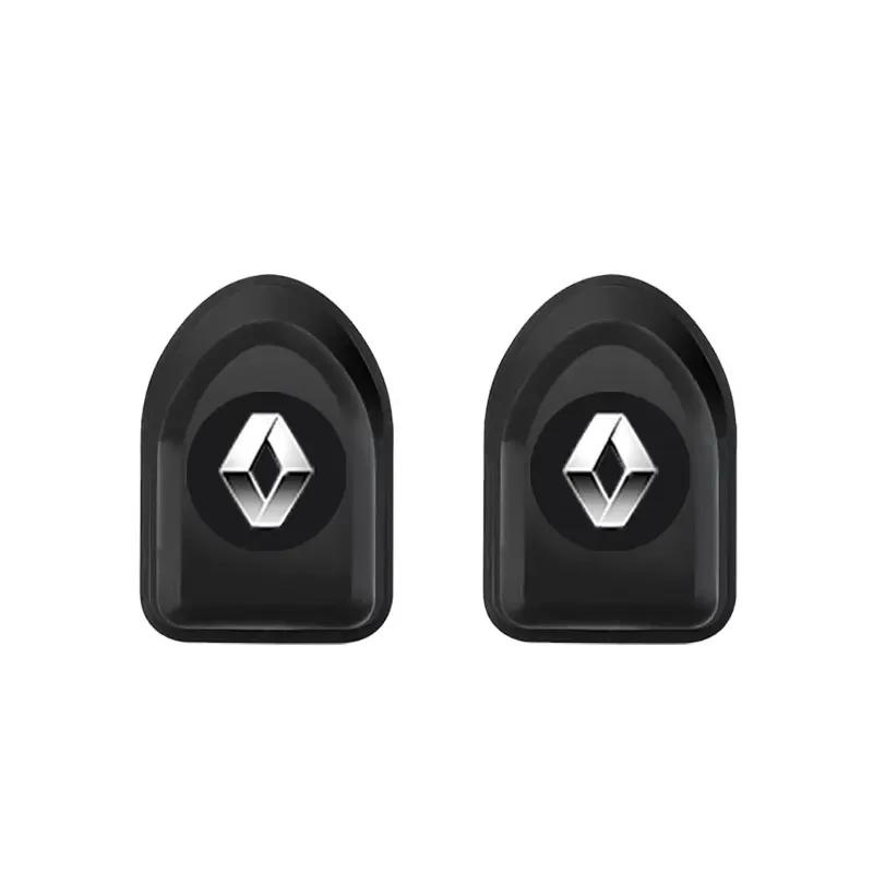 2/4Pcs Mini Car Hooks USB Cable Headphone Key Storage Hooks Emblem For Renault Koleos Clio Laguna 2 Megane 2 3 Duster Logan d111