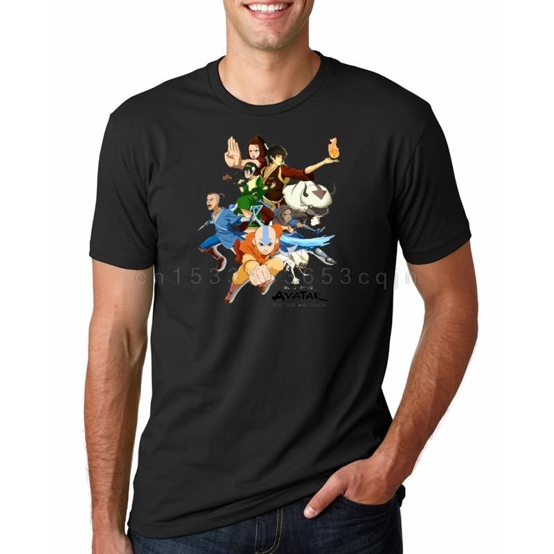 Mens T Shirt Avatar The Last Airbender Aang And Appa Anime Badass Tee