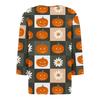 Women's Casual Fashion V-neck Loose Versatile Halloween Print Three-quarter Sleeve Top
