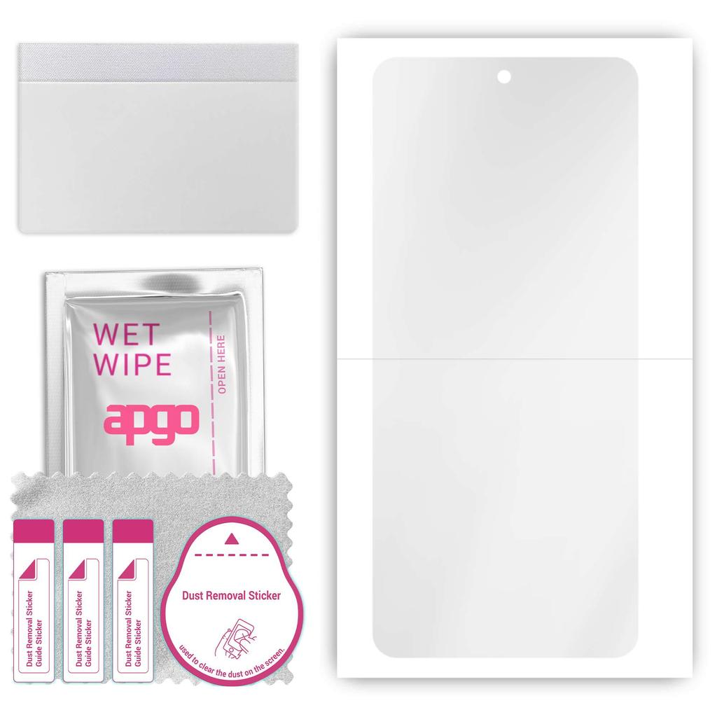 apgo Hydrogel Ultra-Clear Screen Protector for Oppo Reno8, Hydrogel Film, Flexible, Soft TPU with positioning layer easy installation